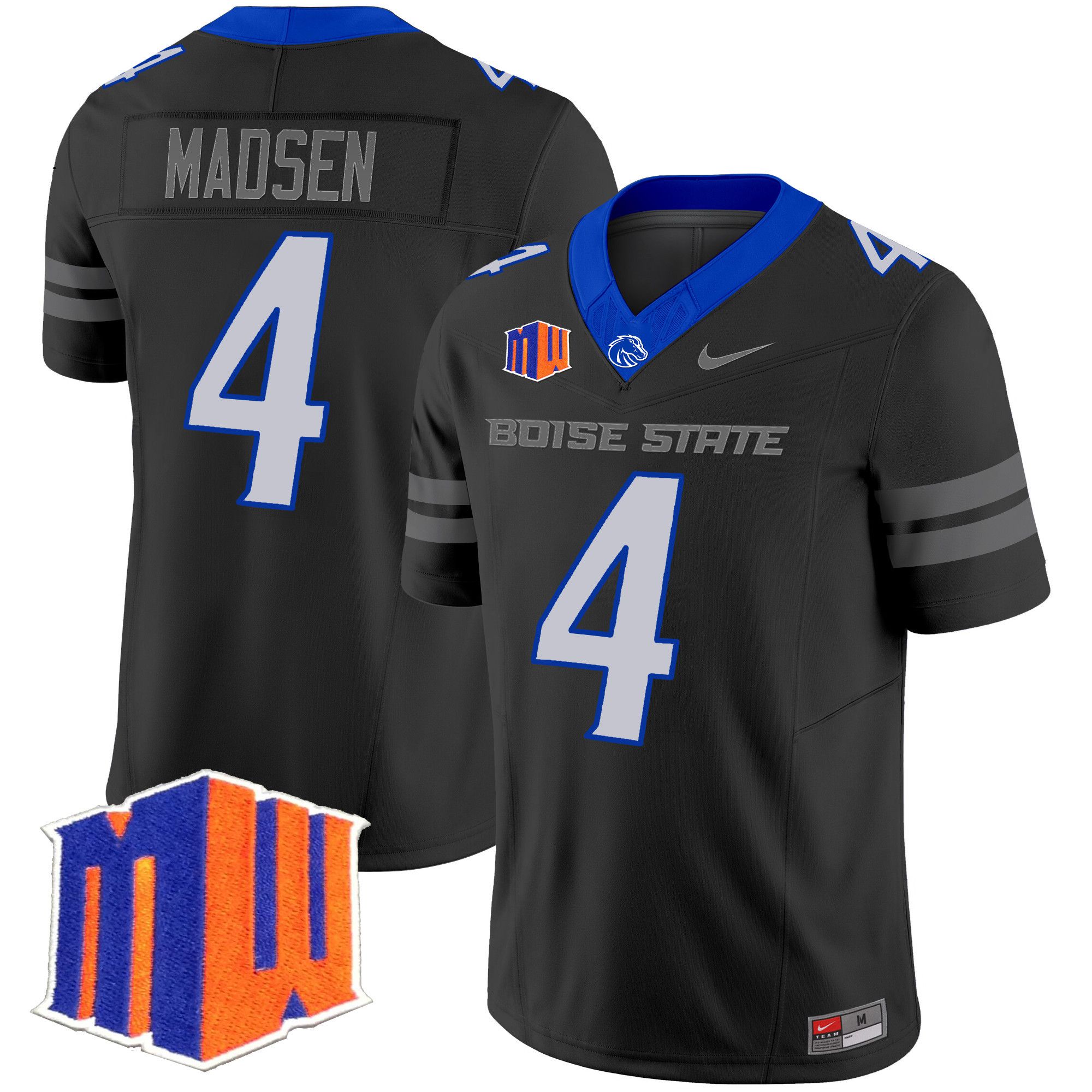 Men Boise State Broncos #4 Madsen Black Nike 2024 Vapor Limited NCAA Jersey->more ncaa teams->NCAA Jersey